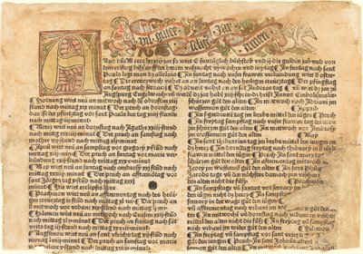 Innledende A og et nyttårsønske av German 15th Century