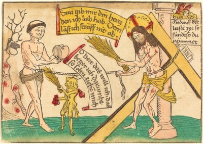 Jesus tiltrekker de troende til hjertet av German 15th Century