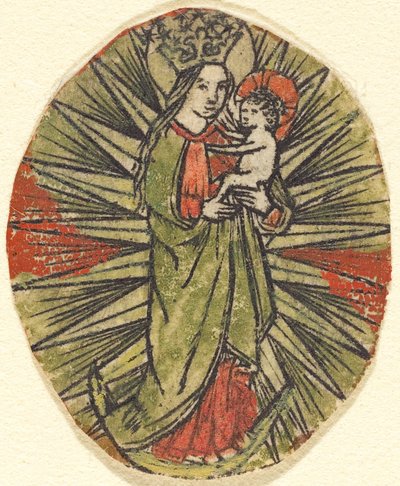 Madonna og barn av German 15th Century