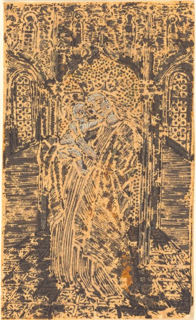 Madonna og barn av German 15th Century