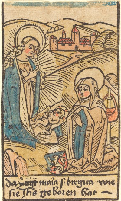 Madonna og Saint Bridget av German 15th Century