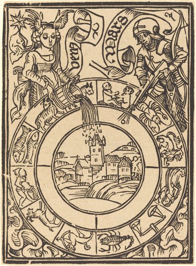 Mars og Venus av German 15th Century