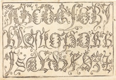 Ornamental alfabet av German 15th Century