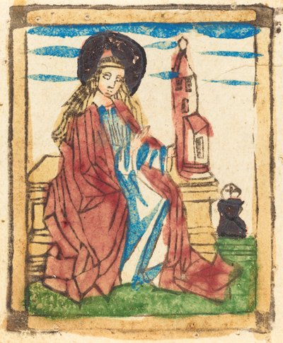 Den hellige Barbara av German 15th Century