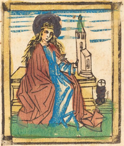 Den hellige Barbara av German 15th Century