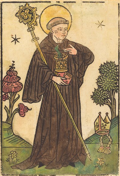 Den hellige Benedikt av German 15th Century