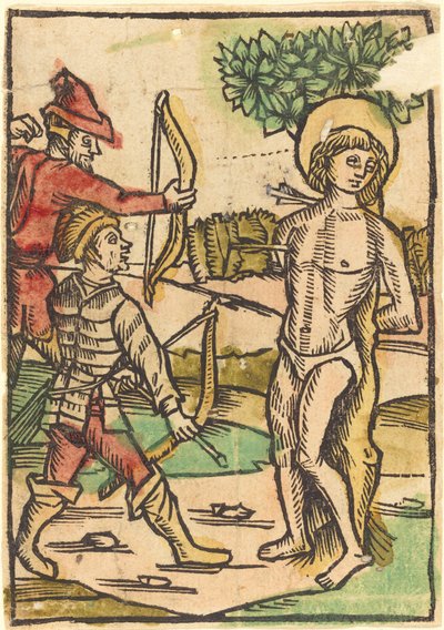 Sankt Sebastian av German 15th Century