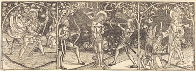De hellige Christopher, Sebastian og Roche av German 15th Century