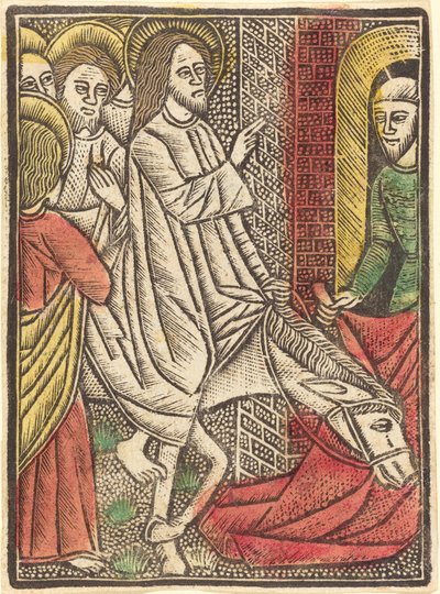 Inntoget i Jerusalem av German 15th Century