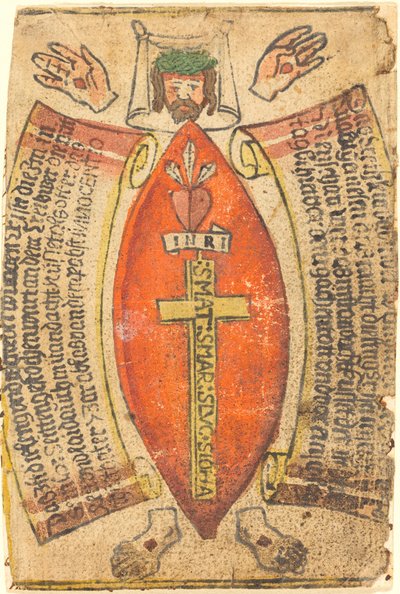 Målingen av sidesåret og Kristi kropp av German 15th Century