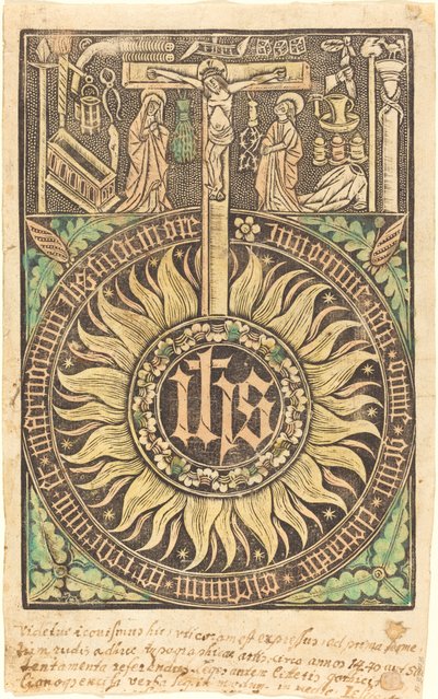 Den hellige monografien med korsfestelses- og lidenskapssymbolene [recto] av German 15th Century