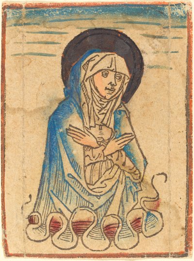 Jomfruen i skyene av German 15th Century or Master of the Housebook