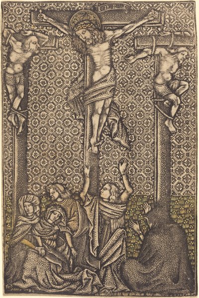 Korsfestelsen av German 15th Century or Master with the Crossed Clubs