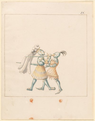 Freydal, The Book of Jousts and Tournament of Emperor Maximilian I: Combats on Foot (Jousts) (Volum III): Plate 165 av German 16th Century