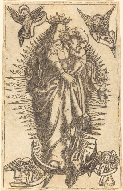 Madonna og barn av German 16th Century