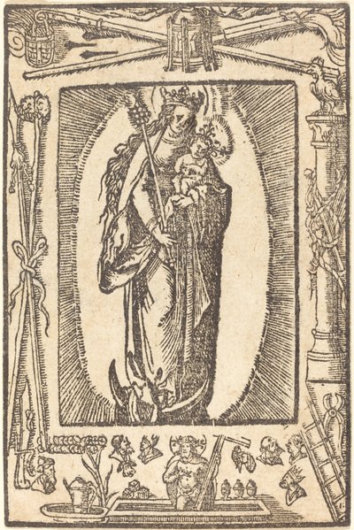 Madonna og barn av German 16th Century