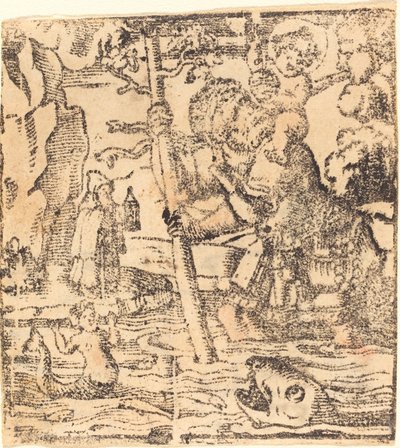 Den hellige Christopher av German 16th or 19th Century