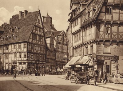 Marktstrasse, Hannover (s/hvitt bilde) av German Photographer
