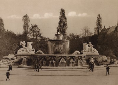 München / München: Wittelsbach-fontenen (s/hvitt-bilde) av German Photographer