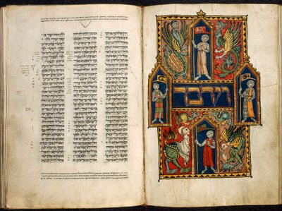 Legge til. 15282 fol.179v-180 Dekorert første ord i Numbers Book, fra 