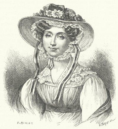 Adelaide, prinsesse av Orleans (gravering) av German School