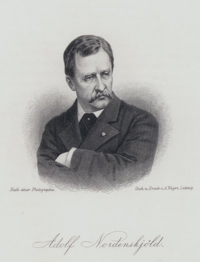 Adolf Erik Nordenskiold, finsk geolog, mineralog og arktisk oppdagelsesreisende (gravering) av German School