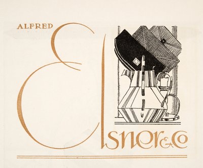 Annonse for Alfred Elsner & Co., fra Styl, pub.1922 (pochoir-trykk) av German School