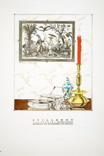 Reklame for «Batschari Cigarettes», fra Styl, utgitt 1922 (sjablongtrykk) av German School