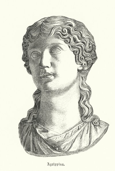 Agrippina den eldste, kone til den romerske general Germanicus og mor til keiser Caligula (gravering) av German School