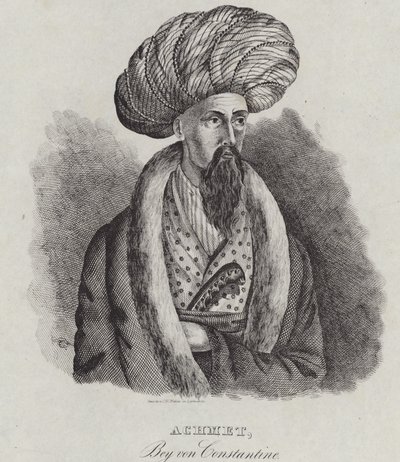 Ahmad Bey av Konstantin, 1839 av German School