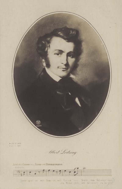 Albert Lortzing , tysk komponist, skuespiller og sanger (litho) av German School