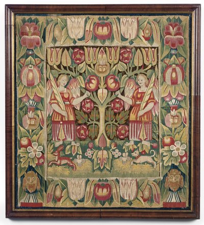 Allegorisk billedvev putetrekk, Nord-Tyskland, trolig Hamburg, ca. 1600-50 av German School