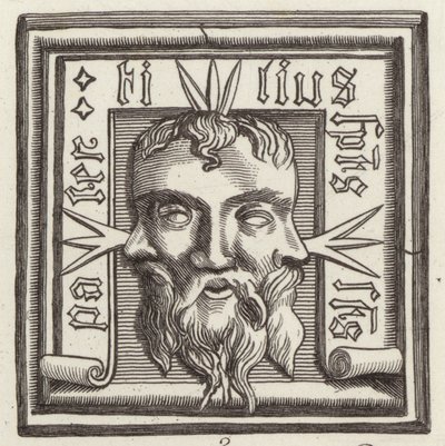 Amulett. Illustrasjon for Bilder-Atlas (gravering) av German School