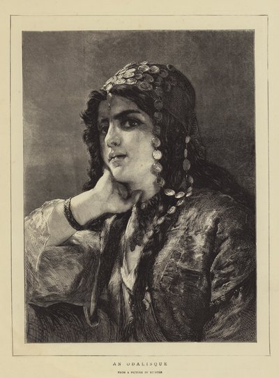 En Odalisque (gravering) av German School