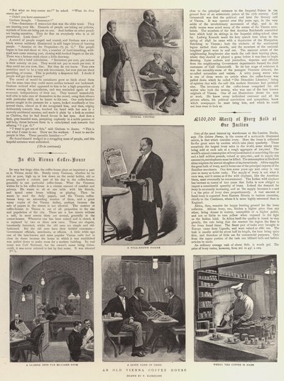 Et gammelt kaffehus i Wien (litho) av German School