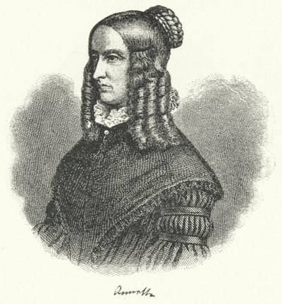Annette von Droste-Hulshoff , tysk forfatter og komponist (gravering) av German School