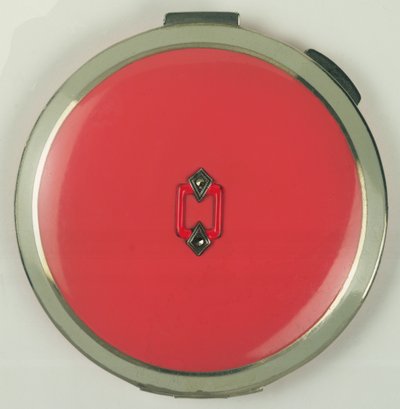 Art Deco Powder Compact, laget av Rowenta, 1950-tallet (korall) av German School