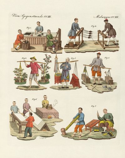 Kunst og håndverk i Kina (farget gravering) av German School