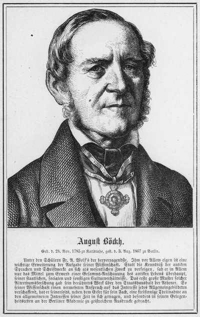 August Bockh (gravering) av German School