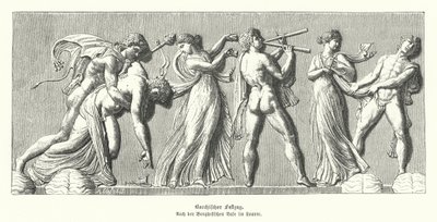 Bacchanalia (gravering) av German School