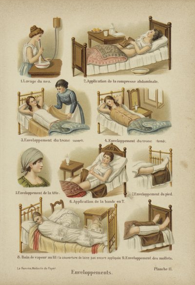 Bandasjer, innpakninger og kompresser (farge litho) av German School