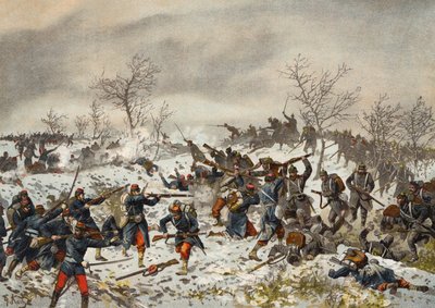 Slaget før Le Mans-Champagne, fransk-prøyssisk krig, 11. januar 1871 av German School