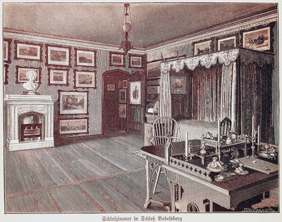 Soverom til Kaiser i Babelsberg slott, gravering, Tyskland av German School