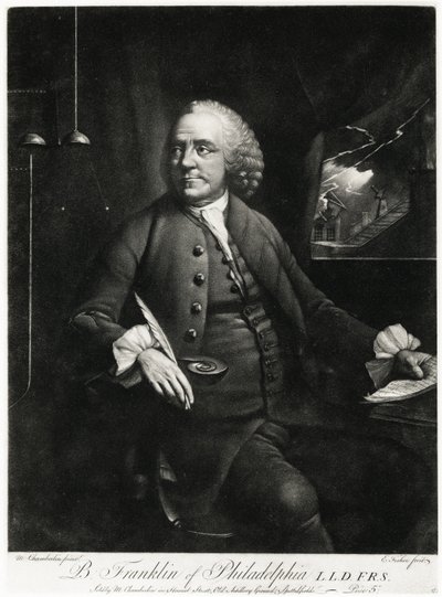 Benjamin Franklin, 1884-90 (fototype) av German School