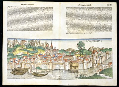 Birds Eye View of Constance fra Nürnberg-krøniken av Hartmann Schedel (1440-1514) 1493 av German School
