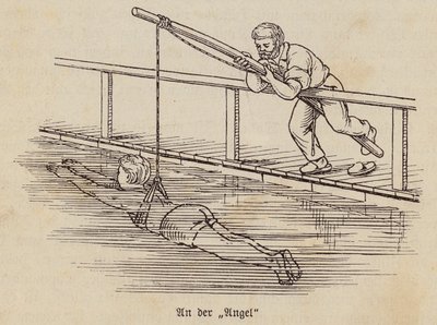 Gutt som lærer å svømme (gravering) av German School