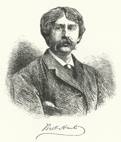 Bret Harte , amerikansk novelleforfatter og poet (gravering) av German School