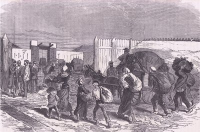 Innbringer grønnsaker fra forstedene, Cassells History of the War between France and Germany utgitt av Cassell and Company Limited, ca. 1890 (litho) av German School