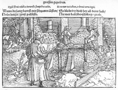 Building, c.1520 (woodcut) av German School