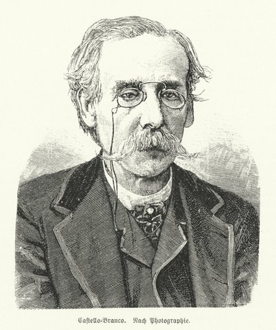 Camilo Castelo Branco , portugisisk romanforfatter og dramatiker (litho) av German School